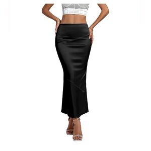 NEW Women's Satin Silk Bodycon Skirt Size XS